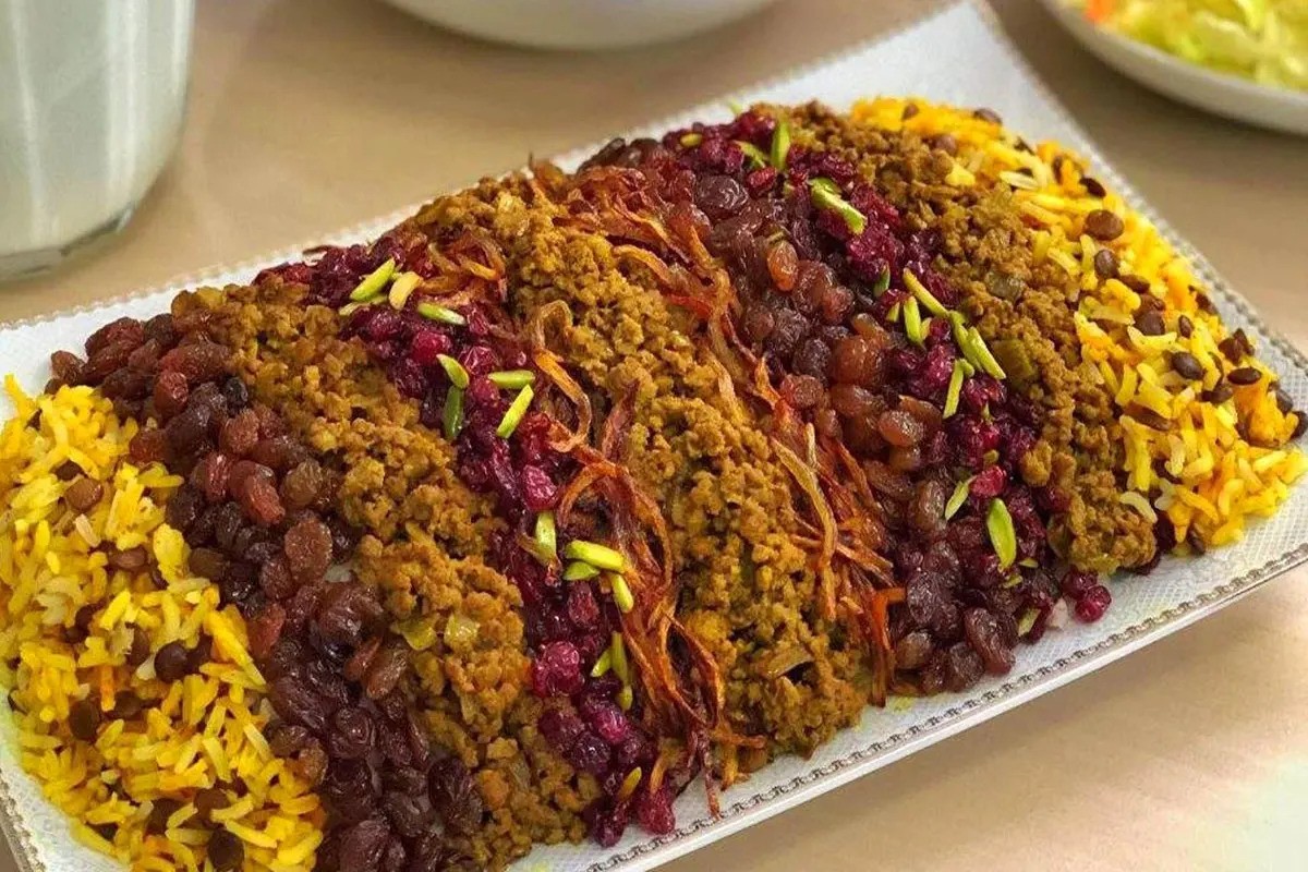 عدس پلو با گوشت