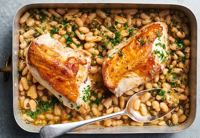 خورشت لوبیای مرغ