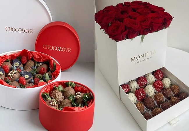 جعبه هدیه شکلات و عطر