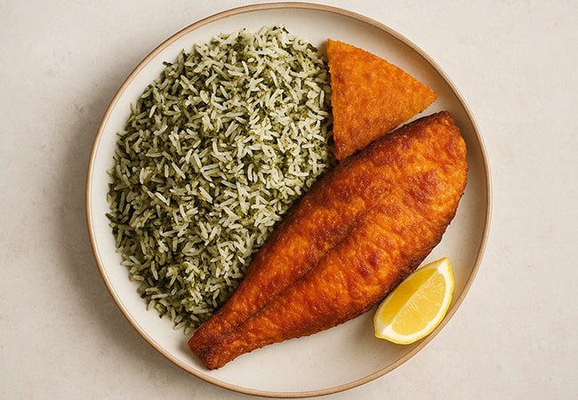 سبزی پلو با ماهی